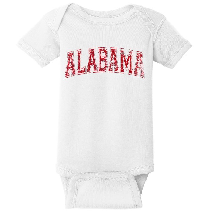 State Of Alabama Varsity Style Baby Bodysuit