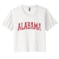 State Of Alabama Varsity Style Crop Top