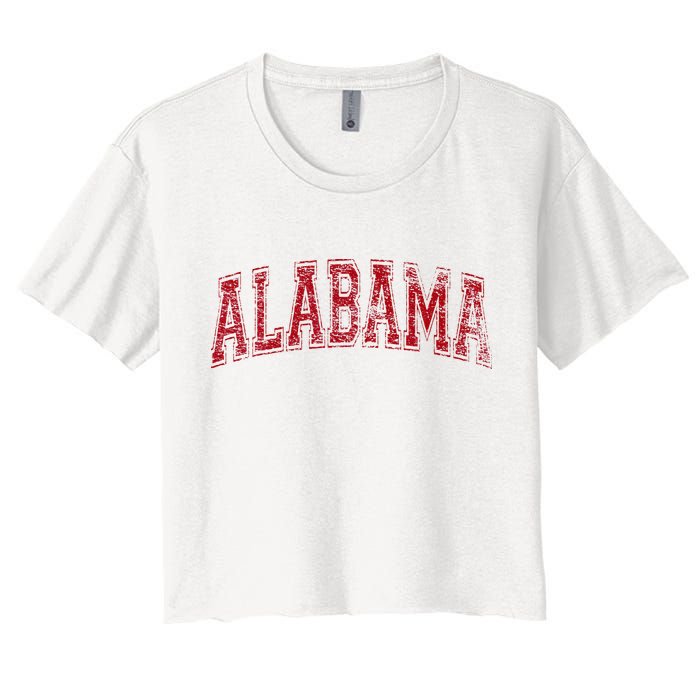 State Of Alabama Varsity Style Crop Top