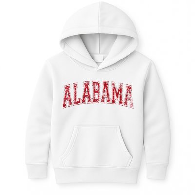 State Of Alabama Varsity Style Kids Hoodie