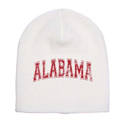 State Of Alabama Varsity Style Short Acrylic Beanie