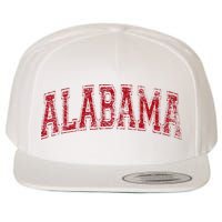 State Of Alabama Varsity Style Wool Snapback Cap