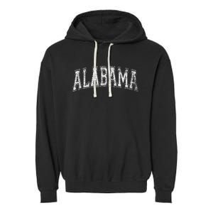 State Of Alabama Varsity Style Text Bama Pride State Flag Garment-Dyed Fleece Hoodie