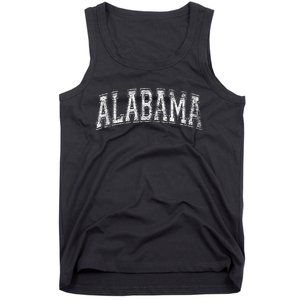 State Of Alabama Varsity Style Text Bama Pride State Flag Tank Top