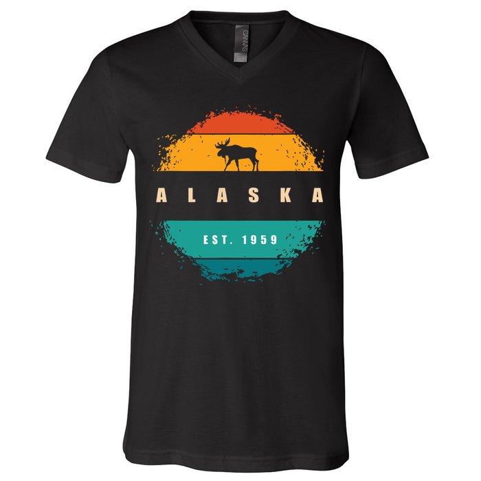 State Of Alaska V-Neck T-Shirt