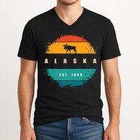 State Of Alaska V-Neck T-Shirt