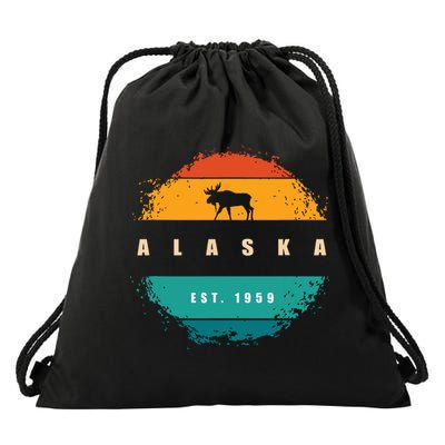 State Of Alaska Drawstring Bag