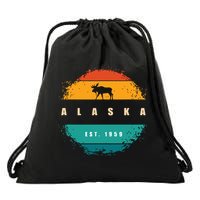 State Of Alaska Drawstring Bag