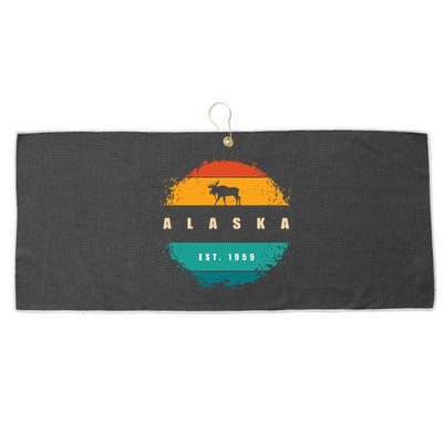 State Of Alaska Large Microfiber Waffle Golf Towel