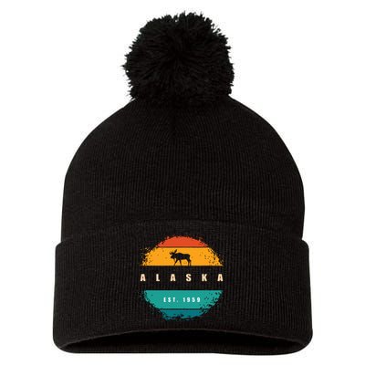 State Of Alaska Pom Pom 12in Knit Beanie