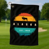 State Of Alaska Golf Towel