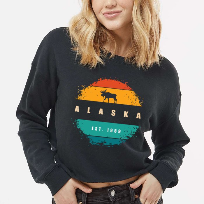 State Of Alaska Cropped Pullover Crew