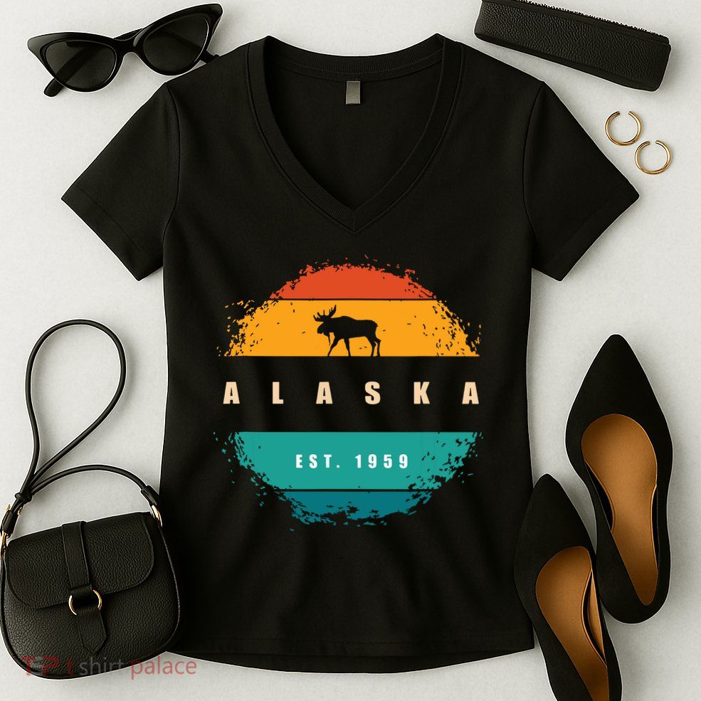 State Of Alaska Women's V-Neck T-Shirt