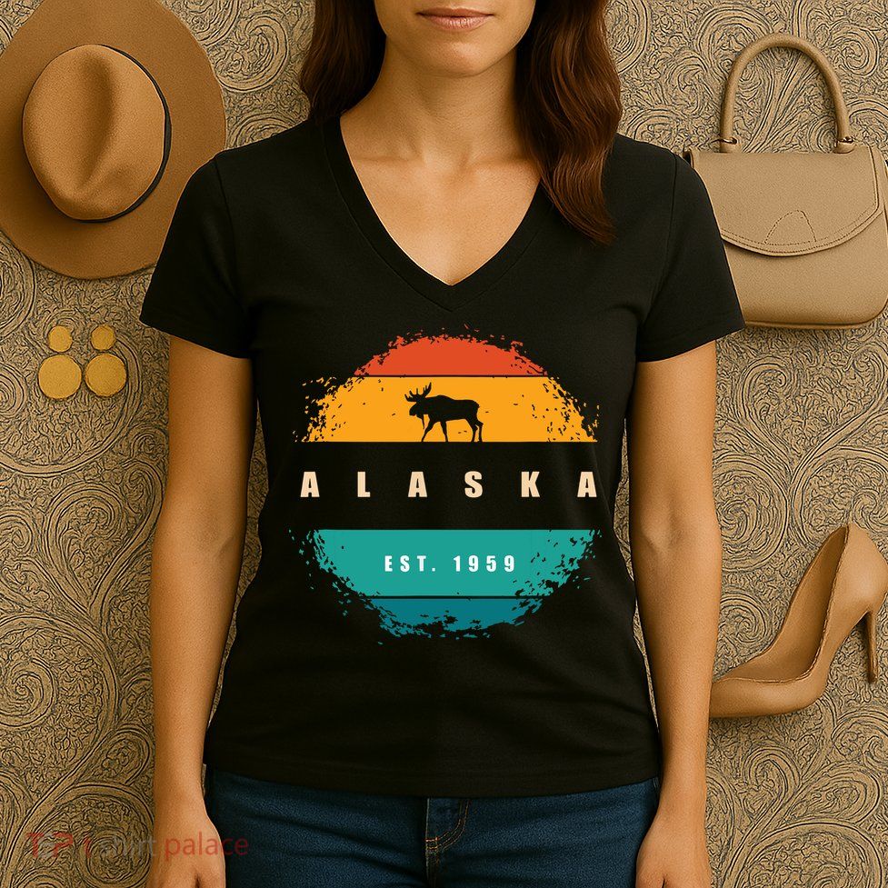 State Of Alaska Women's V-Neck T-Shirt
