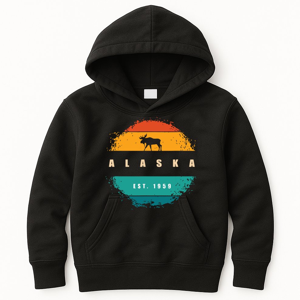 State Of Alaska Kids Hoodie