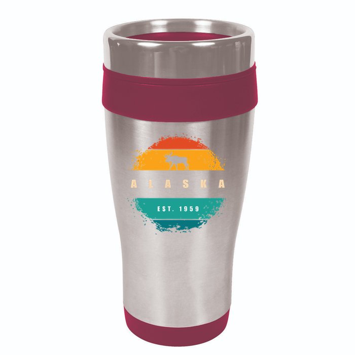 State Of Alaska 16oz Travel Tumbler