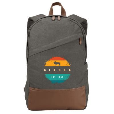 State Of Alaska Cotton Canvas Backpack