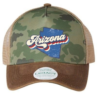 State Of Arizona Retro Logo Legacy Tie Dye Trucker Hat