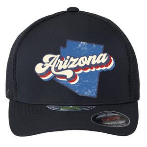 State Of Arizona Retro Logo Flexfit Unipanel Trucker Cap