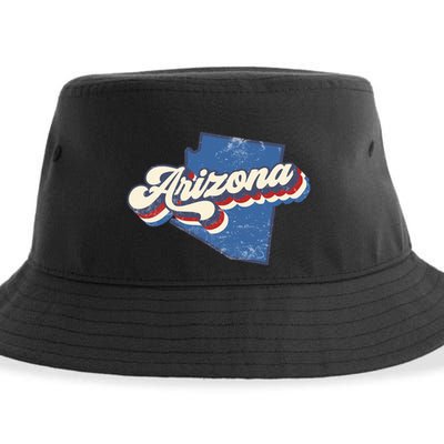 State Of Arizona Retro Logo Sustainable Bucket Hat