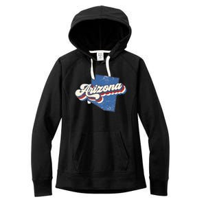 State Of Arizona Retro Logo Women's Fleece Hoodie