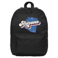State Of Arizona Retro Logo 16 in Basic Backpack