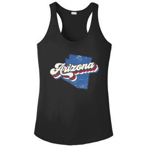 State Of Arizona Retro Logo Ladies PosiCharge Competitor Racerback Tank