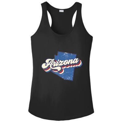 State Of Arizona Retro Logo Ladies PosiCharge Competitor Racerback Tank