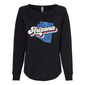 State Of Arizona Retro Logo Womens California Wash Sweatshirt