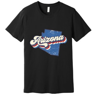 State Of Arizona Retro Logo Premium T-Shirt