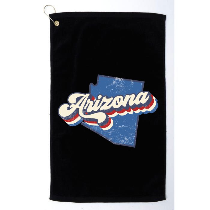 State Of Arizona Retro Logo Golf Towel