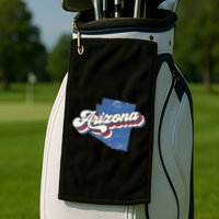 State Of Arizona Retro Logo Golf Towel