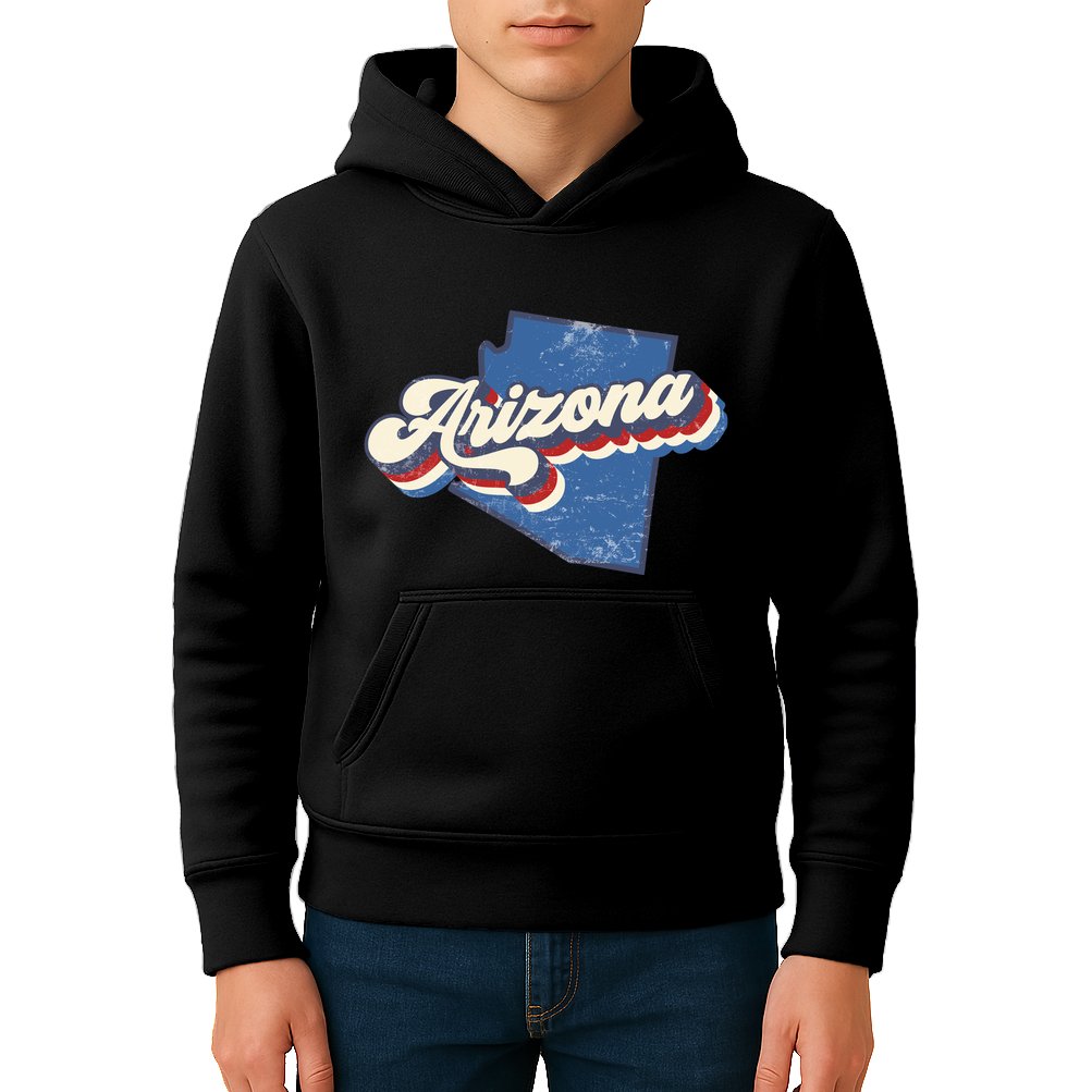 State Of Arizona Retro Logo Kids Hoodie