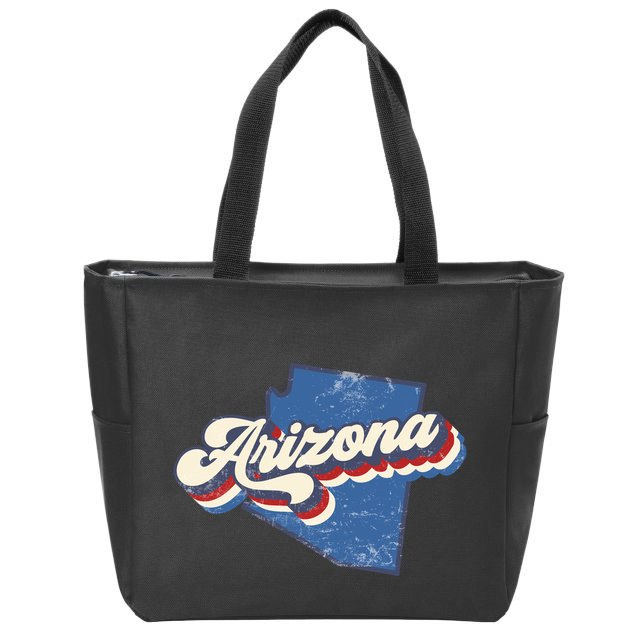 State Of Arizona Retro Logo Zip Tote Bag
