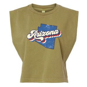 State Of Arizona Retro Logo Garment-Dyed Women's Muscle Tee