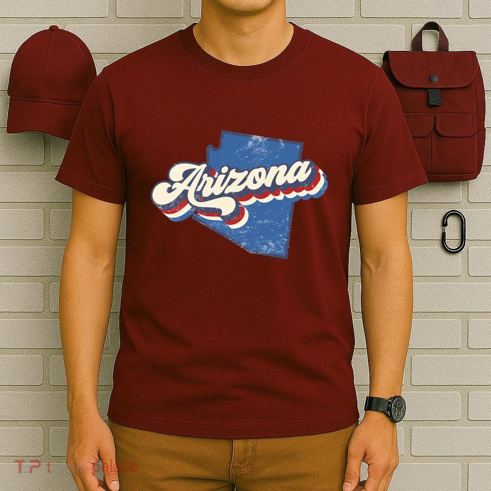 State Of Arizona Retro Logo T-Shirt