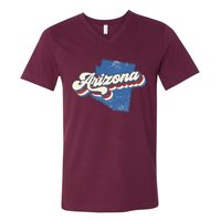 State Of Arizona Retro Logo V-Neck T-Shirt