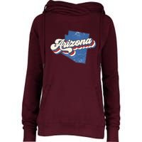 State Of Arizona Retro Logo Womens Funnel Neck Pullover Hood