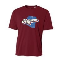 State Of Arizona Retro Logo Youth Performance Sprint T-Shirt
