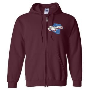 State Of Arizona Retro Logo Full Zip Hoodie