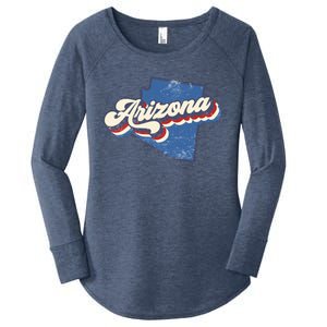 State Of Arizona Retro Logo Women's Perfect Tri Tunic Long Sleeve Shirt