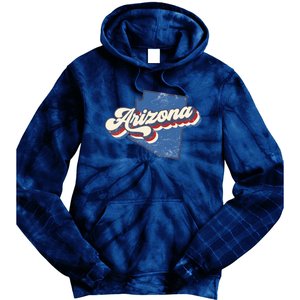 State Of Arizona Retro Logo Tie Dye Hoodie