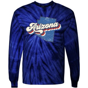 State Of Arizona Retro Logo Tie-Dye Long Sleeve Shirt