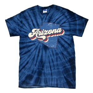 State Of Arizona Retro Logo Tie-Dye T-Shirt