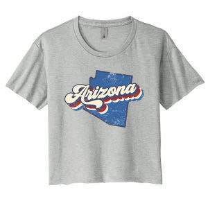 State Of Arizona Retro Logo Women's Crop Top Tee