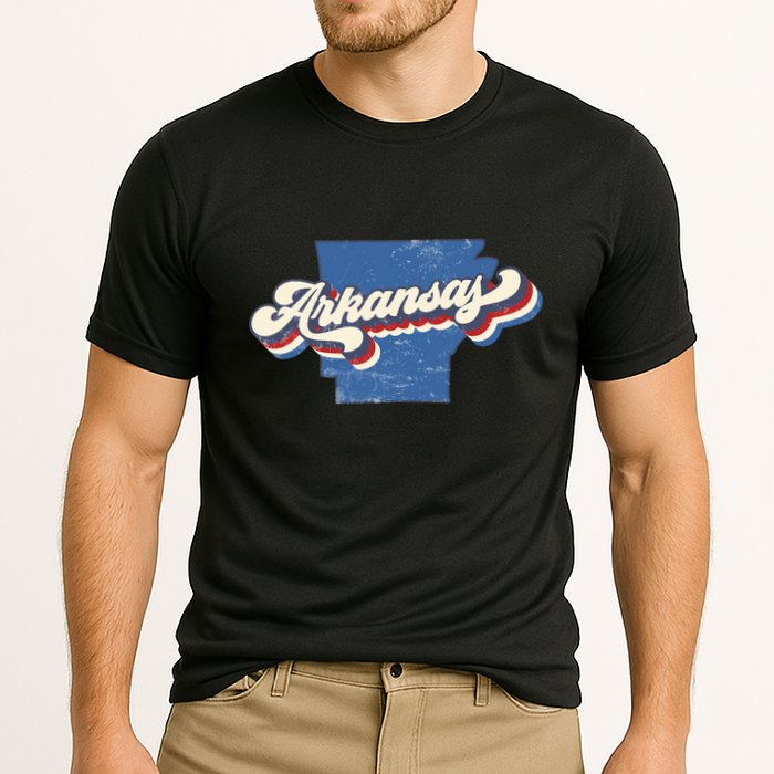 State Of Arkansas Retro Logo Performance Shirt