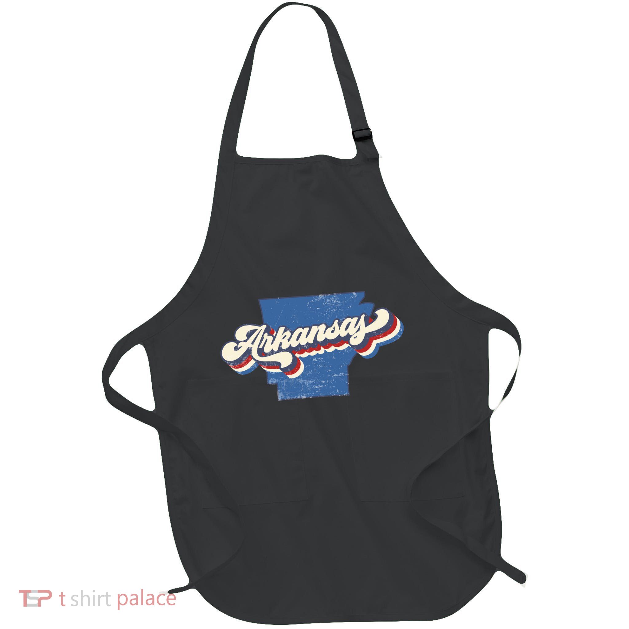 State Of Arkansas Retro Logo Full-Length Apron With Pockets