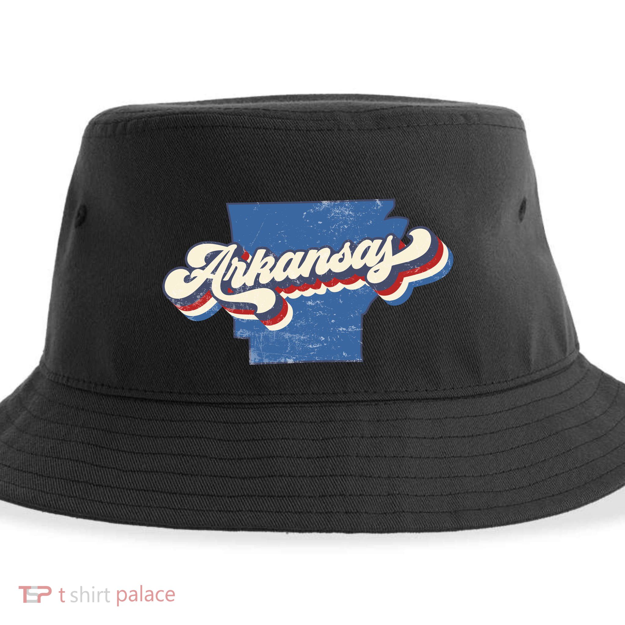 State Of Arkansas Retro Logo Sustainable Bucket Hat