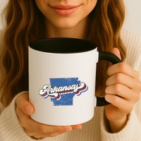 State Of Arkansas Retro Logo Mug