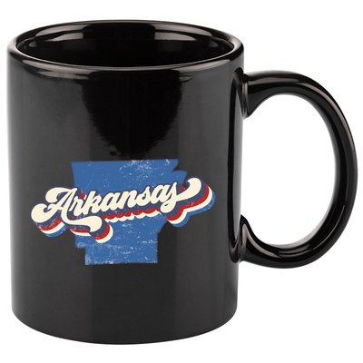 State Of Arkansas Retro Logo 11oz C Handle Ceramic Mug